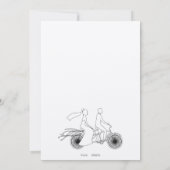 Vintage Fiets Cottagecore Roze RSVP Kaart (Achterkant)