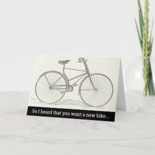 Vintage Fiets + De Kaart van de Verjaardag van de