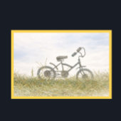 Vintage fiets in weide schets – Rustic Minimalisme Poster