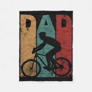 Vintage Fiets Papa Fietsen Fietser Vader&# Fleece Deken