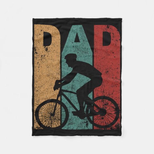 Vintage Fiets Papa Fietsen Fietser Vader&# Fleece Deken (Voorkant)