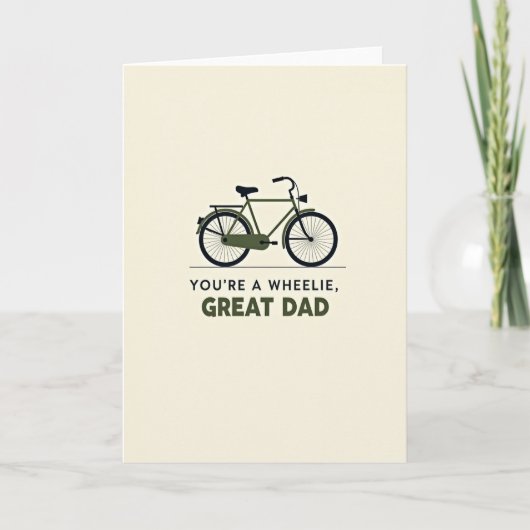 Vintage Fiets Vaderdag Kaart (Voorkant)