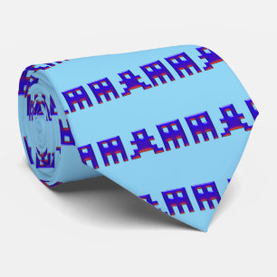 Vintage figuren van computerspellen stropdas