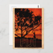 Vintage Fiji Travel Briefkaart (Voorkant / Achterkant)