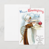 vintage fijne thanksgiving waterverf kaart (Voorkant / Achterkant)