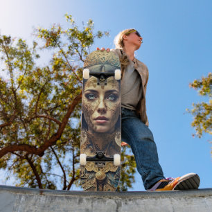 Vintage Filigree Portret Godin Skateboard