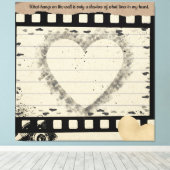 Vintage Film Heart Collage Stretched Canvas (Insitu (Houten vloer))