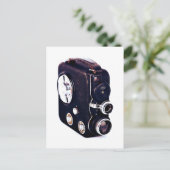 Vintage | Filmcamera Retro Briefkaart (Staand voorkant)