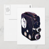 Vintage | Filmcamera Retro Briefkaart (Voorkant / Achterkant)
