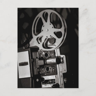 Vintage Filmprojector Zwart en Wit Briefkaart