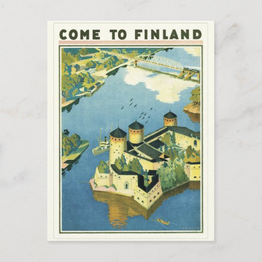 Vintage Finland Briefkaart (Voorkant)