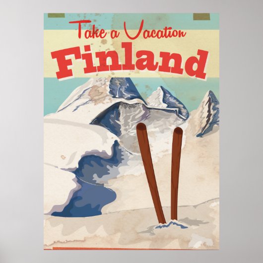 Vintage Finland Reisposter Poster (Voorkant)
