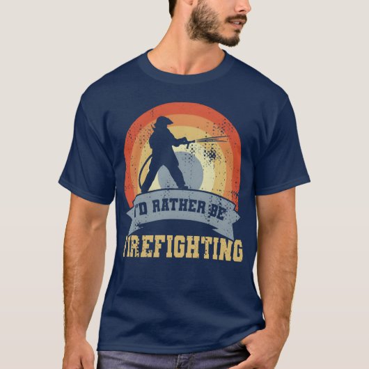 Vintage Firefighting Quote girl T-shirt (Voorkant)