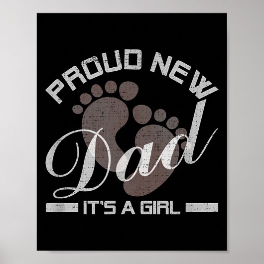 Vintage First Time Daddy Funny Proud New Dad It's  Poster (Voorkant)