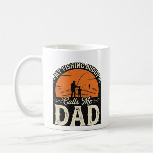 Vintage Fishing Buddy Papa Shirt Ontwerp_1 Koffiemok