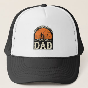 Vintage Fishing Buddy Papa Shirt Ontwerp_1 Trucker Pet