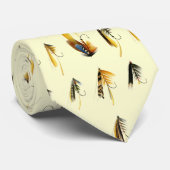 Vintage Fishing Lures Pattern Stropdas (Opgerold)