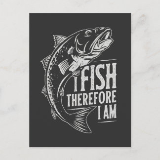 Vintage Fishing Quote Graphic Art Briefkaart