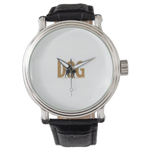 Vintage Fitness Lifestyle Husky Workout Hond Carto Horloge