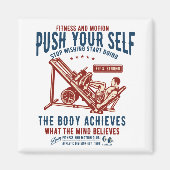 Vintage fitnessbeweging Briefkaart Magneet (Voorkant)