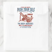 Vintage fitnessbeweging Briefkaart Vierkante Sticker (Tas)