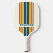 Vintage Five Board Strepen met Naam Pickleball Paddle (Achterkant)