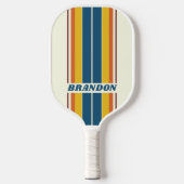 Vintage Five Board Strepen met Naam Pickleball Paddle (Voorkant)