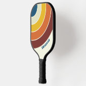 Vintage Five Circle Stripe met Naam Pickleball Paddle (Links)
