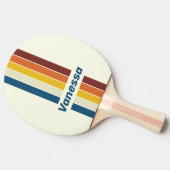 Vintage Five Pin Striped with Name Tafeltennisbatje (Zijkant)