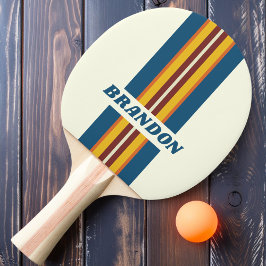 Vintage Five Rally Streep met Naam Tafeltennisbatje