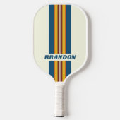 Vintage Five Rally Strepen met Naam Pickleball Paddle (Achterkant)