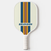 Vintage Five Rally Strepen met Naam Pickleball Paddle (Voorkant)
