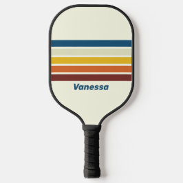 Vintage Five Strepen Dwars met Naam Pickleball Paddle