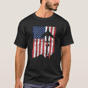 Vintage Flag Luchtvaartmonteur Vliegtuig T-shirt