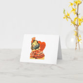 Vintage Flamenco Girl Valentijn Kaart (Gele Bloem)