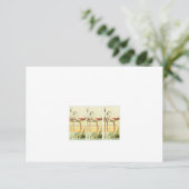 Vintage Flamingo Bedankkaart (Staand voorkant)