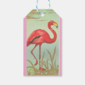 Vintage Flamingo Cadeaulabel (Achterkant)
