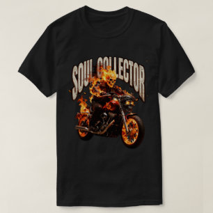 Vintage flamingo motorfiets ziel verzamelaar motor t-shirt
