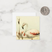 Vintage Flamingo Notitiekaartje (Voorkant / Achterkant in situ)