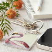 Vintage Flamingo Sleutelhanger (Voorkant Rechts)