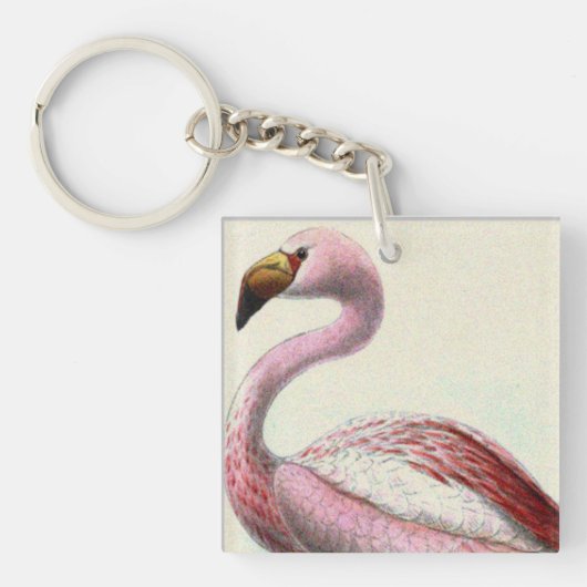 Vintage Flamingo Sleutelhanger (voorkant)
