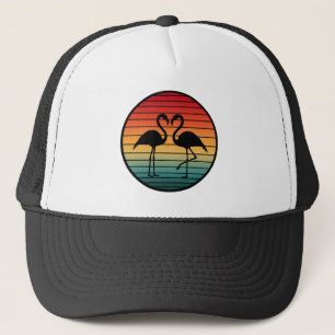 vintage flamingo trucker pet
