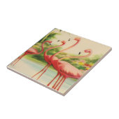 Vintage Flamingo's Tegeltje (Zijkant)
