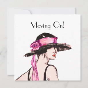 Vintage Flapper Girl uit de jaren 20 Nieuwe adres Kaart