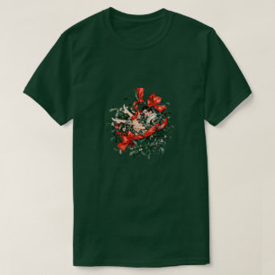 Vintage flapper uit de jaren 20 onder de mistletoe t-shirt