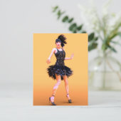 Vintage Flapperdansen Briefkaart (Staand voorkant)