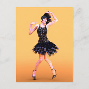 Vintage Flapperdansen Briefkaart