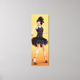Vintage Flapperdansen Canvas Afdruk