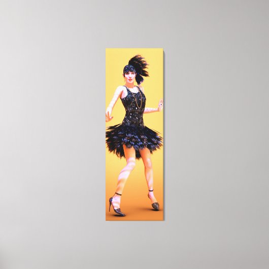 Vintage Flapperdansen Canvas Afdruk (Voorkant)