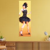 Vintage Flapperdansen Canvas Afdruk (Insitu (Woonkamer))